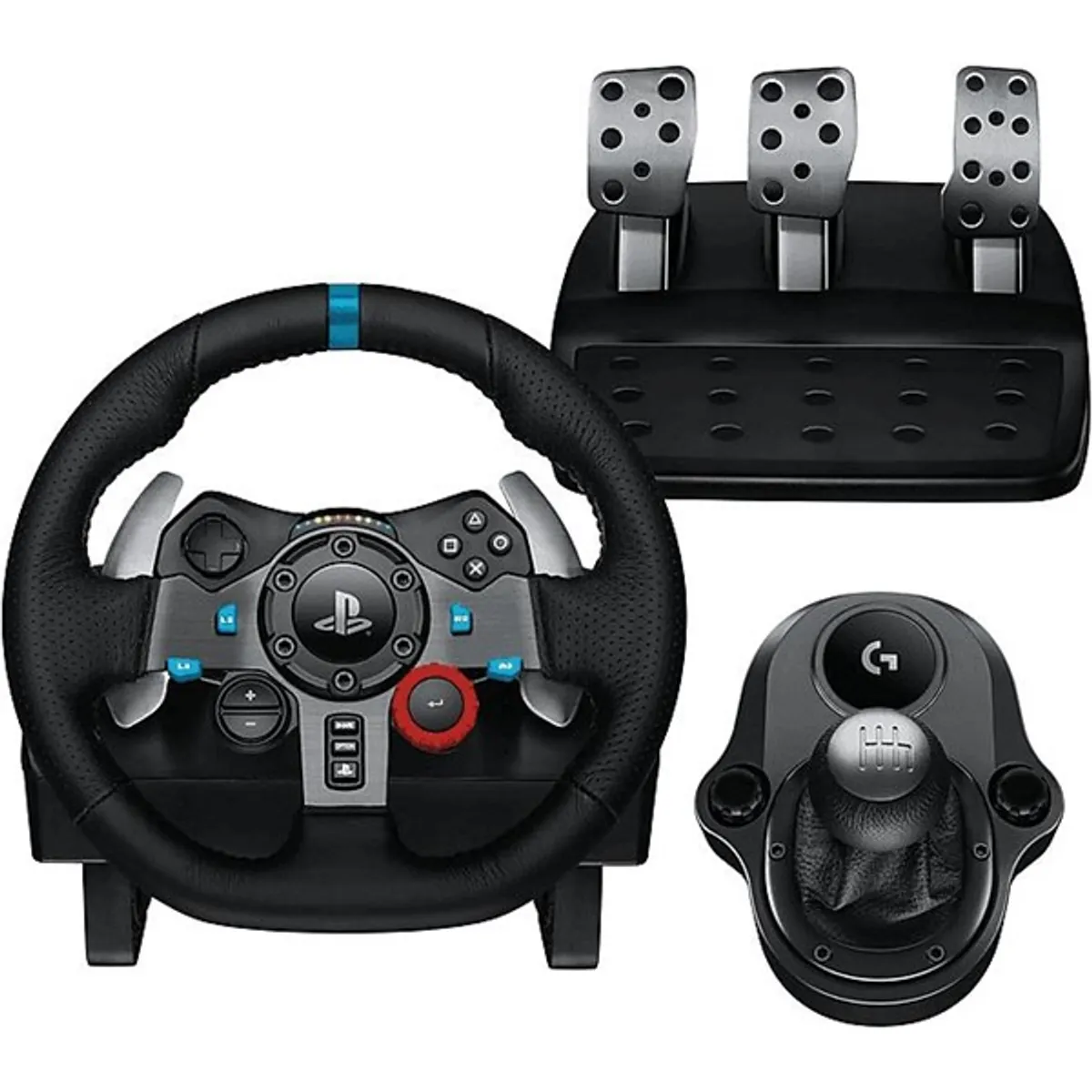 Logitech 991-000557 G29 Driving Force Racing Wheel PS5, PS4, PS3 és PC, 900 fordulatszög, Hall-effektus, kétmotoros műterhelés, kézzel varrott bőr #1