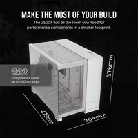 CORSAIR CC-9011268-WW 2500X Micro-ATX iCUE LINK RGB fehér edzett üveg duál kamrás #7