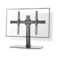 Nedis TVSM2330BK asztali tv-állvány 32"-65" VESA 200x100-600x400 forgatható dönthető -10-+5 fok edzett üveglap 8 mm #1