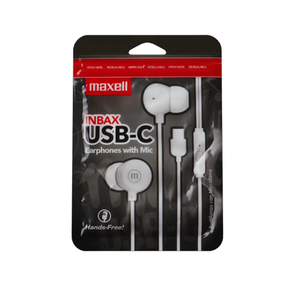 MAXELL 348595 fülhallgató usb-c mikrofon igen stereo fehér vezetékes #2