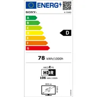 SONY K75XR55PB.CEI 75" UHD 3840x2160 VA LCD monitor Smart TV 120 Hz HDMI USB 2.0 Bluetooth WiFi Ethernet 300x300 VESA #9