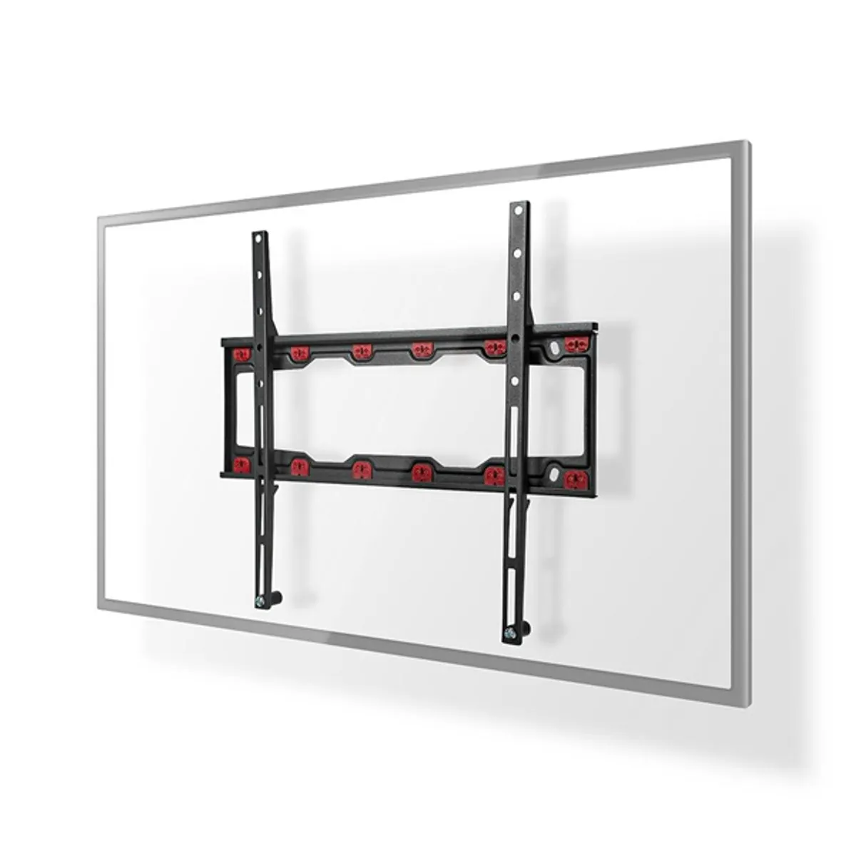 NEDIS TVWM4030BK rögzített TV-tartó gipszkartonhoz 23–55" csavarok nélküli szerelés max. 35 kg, VESA 75x75–400x400, 28 mm, automatikus reteszelés #2