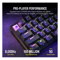 CORSAIR CH-91A401A-NA K65 PRO MINI RGB 65 százalékos optikai-mechanikus USB vezetékes US elrendezés OPX NKRO #4