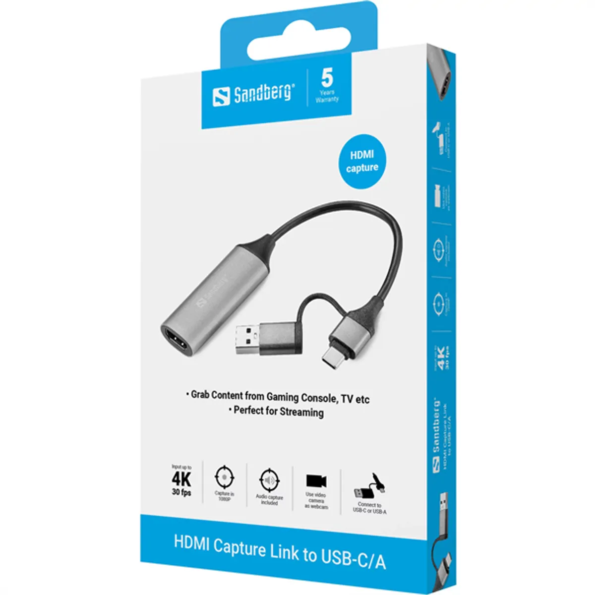 Sandberg 136-70 hdmi felvételi kártya USB-C A #2