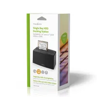 Nedis HDDUSB3210BK HDDSSD dokkoló 2 fiókos 2,5"-3,5" SATA USB 3.2 Gen1 #9