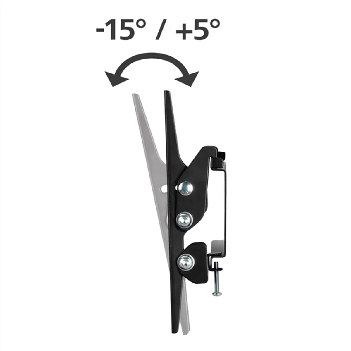 Hama 00220804 Dönthető TV-fali konzol +5/-15 VESA 50x50 75x75 100x100 100x200 200x100 200x200 25 kg 19"-46" #2