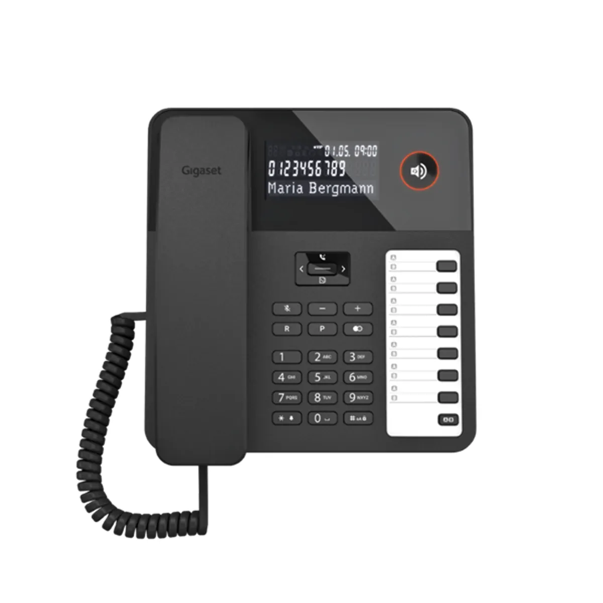 GIGASET S30350-H224-S201 Desk 600 Vezetékes analóg telefon 3 soros LCD kijelző VIP csengőhang 14 tárcsázó gomb 100 bejegyzés #2