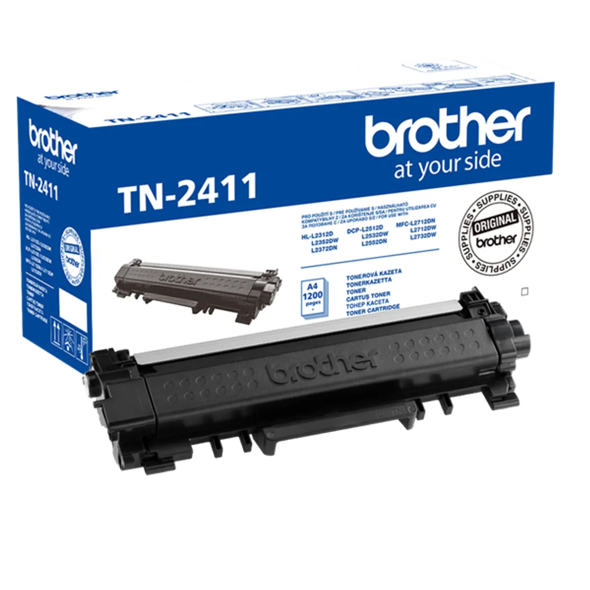BROTHER TN2411 toner fekete 1200 oldal kompatibilis HL-L2312D HL-L2352DW HL-L2372DN DCP-L2510D DCP-L2532DW MFC-L2712DN #1
