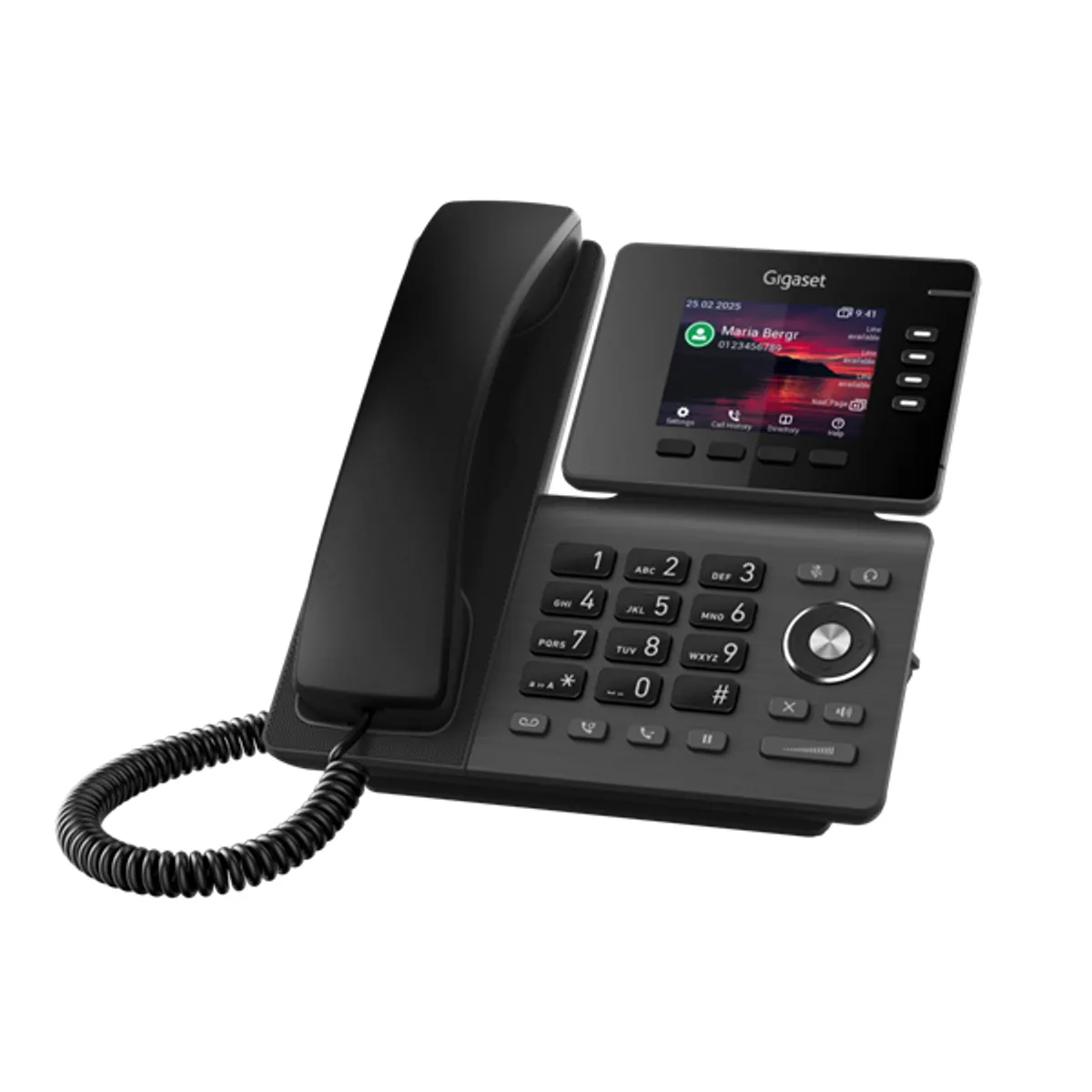 GIGASET S30853-H4107-R101 P810B IP PRO 3.36" TFT kijelző, PoE, bluetooth 5.2, 2x RJ45, 12 SIP fiók, fekete #6