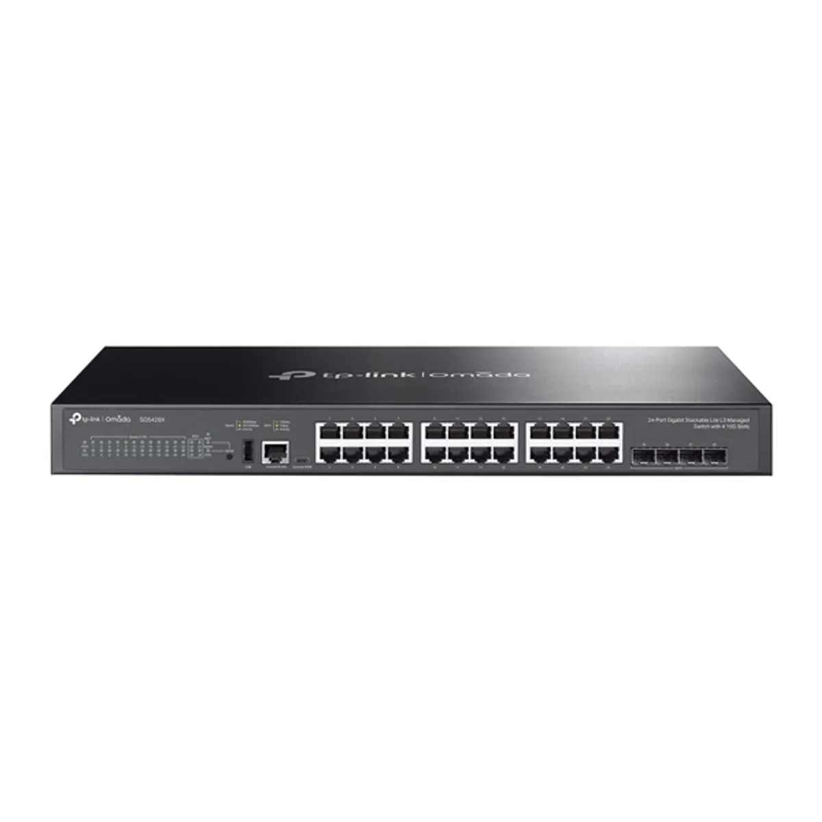 TP-LINK SG5428X Omada kapcsoló 24x Gigabit RJ45, 4x 10G SFP, USB 2.0, Konzol RJ-45, USB-C Konzol, L3 Lite, rack-mount #1