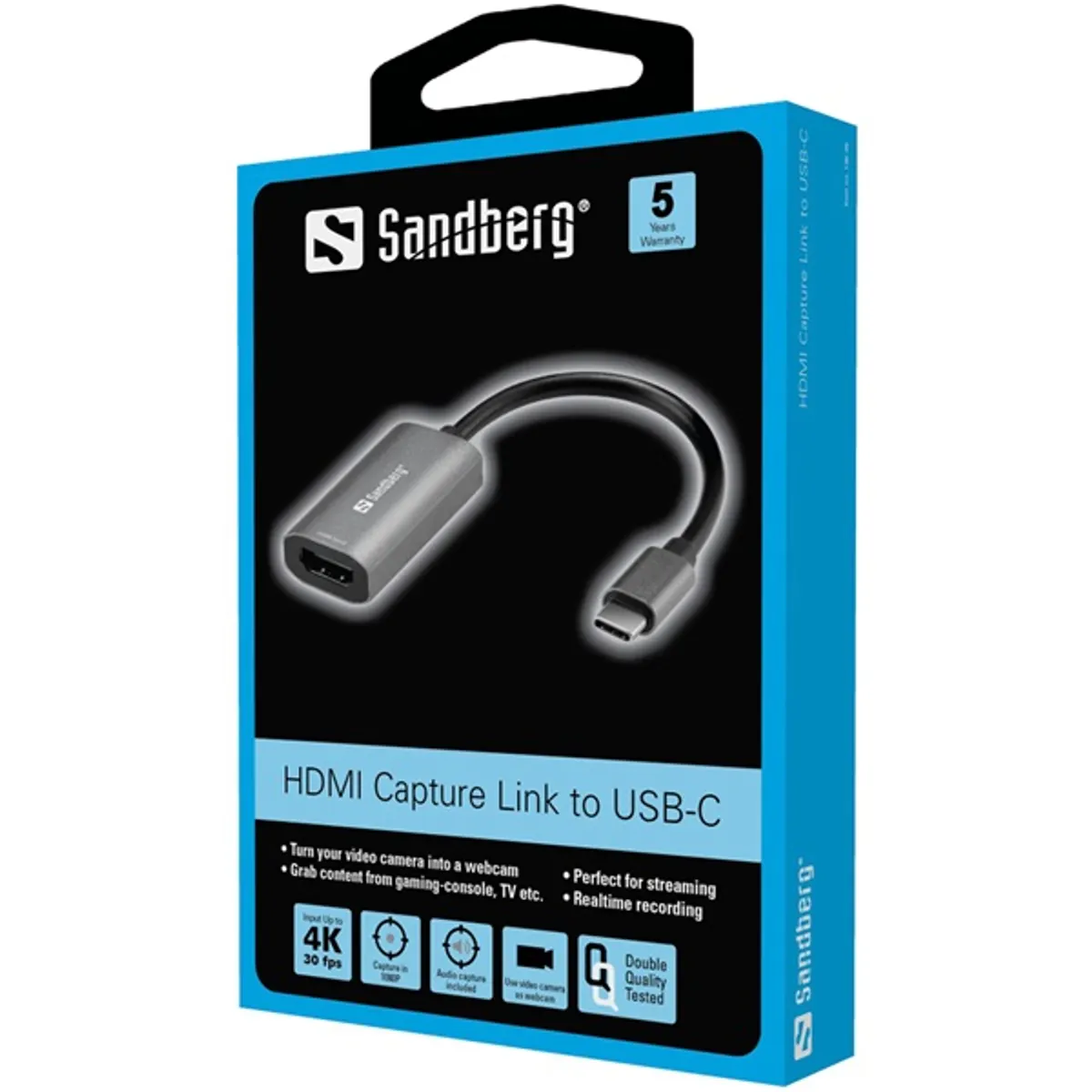 Sandberg 136-36 HDMI Capture Link to USB-C 1080p 30fps MS2109 #2
