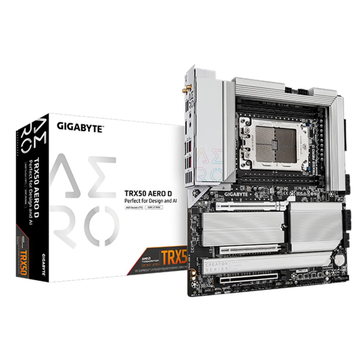 Gigabyte TRX50 AERO D sTR5 DDR5 4 DIMM 1TB M.2 SATA 10GbE WiFi 7 Extended ATX #1