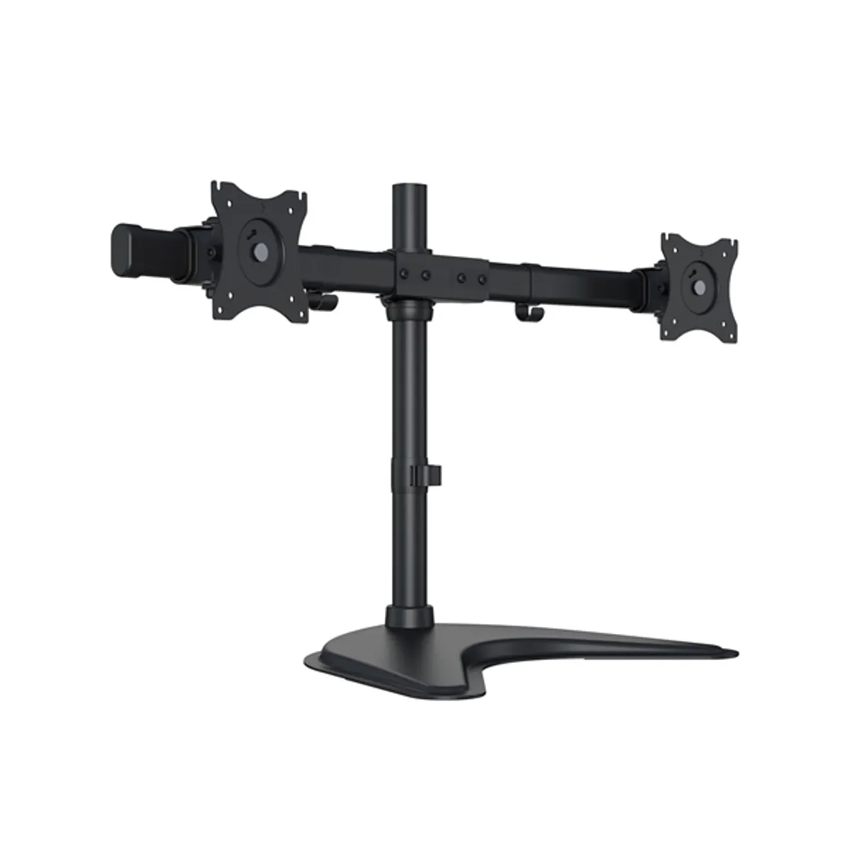MULTIBRACKETS 7350073733330 M Deskstand Basic Dual 15-27" fekete 75x75 100x100 mm, 8 kg, magasság 100-450 mm, tilt 45 fok, forgó 360 fok #1