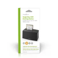 Nedis HDDUSB3210BK HDDSSD dokkoló 2 fiókos 2,5"-3,5" SATA USB 3.2 Gen1 #8
