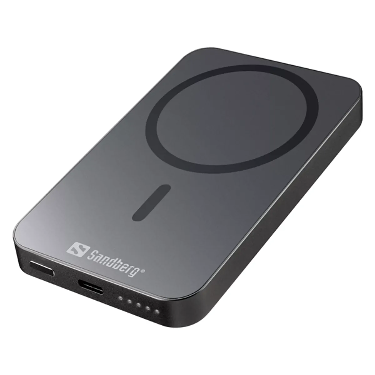 SANDBERG 420-96 Mag Wireless Powerbank 5000 ALU MagSafe-kompatibilis 15W vezeték nélküli töltés USB-C 20W PD #1