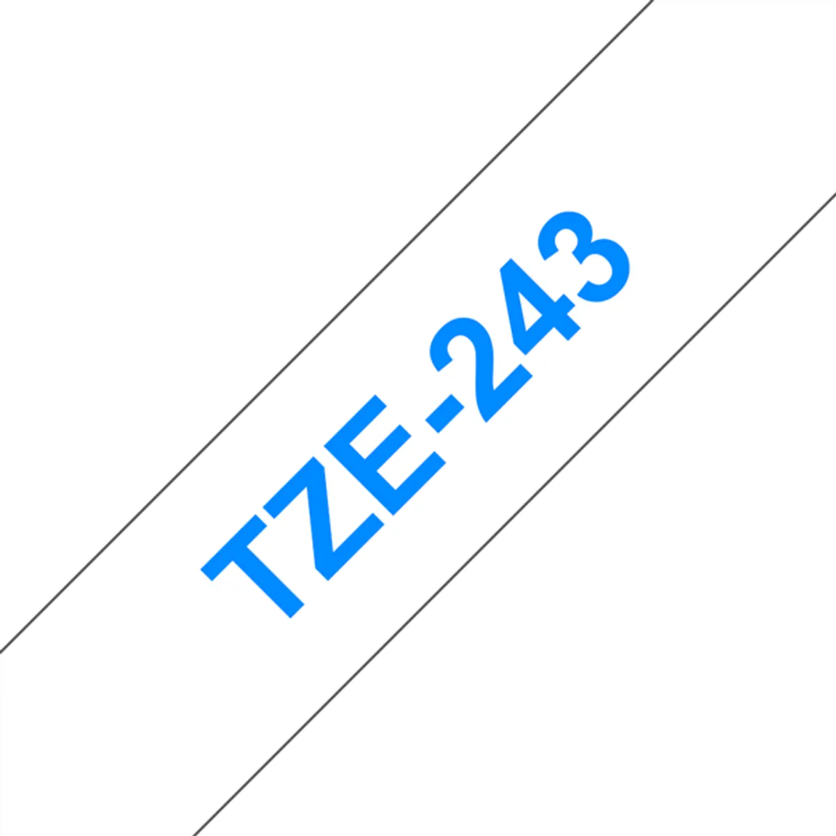 BROTHER TZE243 laminált 18 mm 8 m fehér alapon kék #1