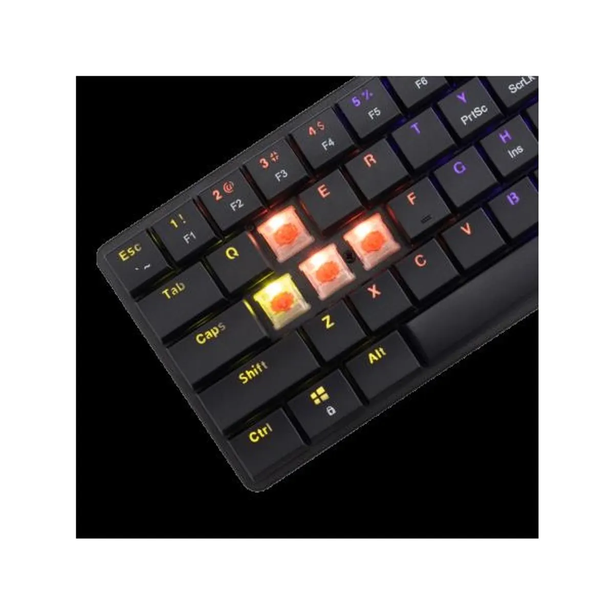 Whiteshark WS GK-006111-B-R-US mechanikus billentyűzet vezetékes USB 2.0 US kiosztás háttérvilágítás #4