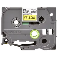 BROTHER TZE651 laminált szalag 24 mm 8 m Sárga alapon fekete #3