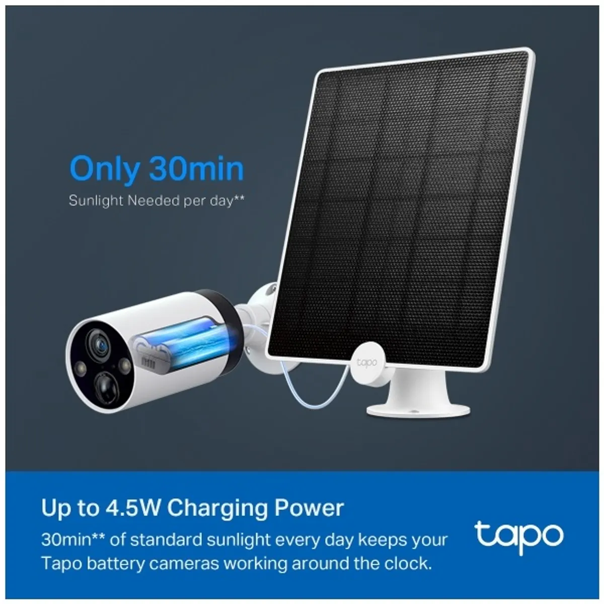 TP-LINK TAPO A200 Tapo A200 napelem 5,2 V 4,5 W micro usb állítható tartóval #3