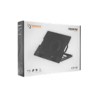 SBOX CP-12 Notebook hűtőpad 17.3" 130x130x15 mm fan 800-1200 RPM 53 CFM 15 dBA USB hub 2.0 2 USB portok fekete #6