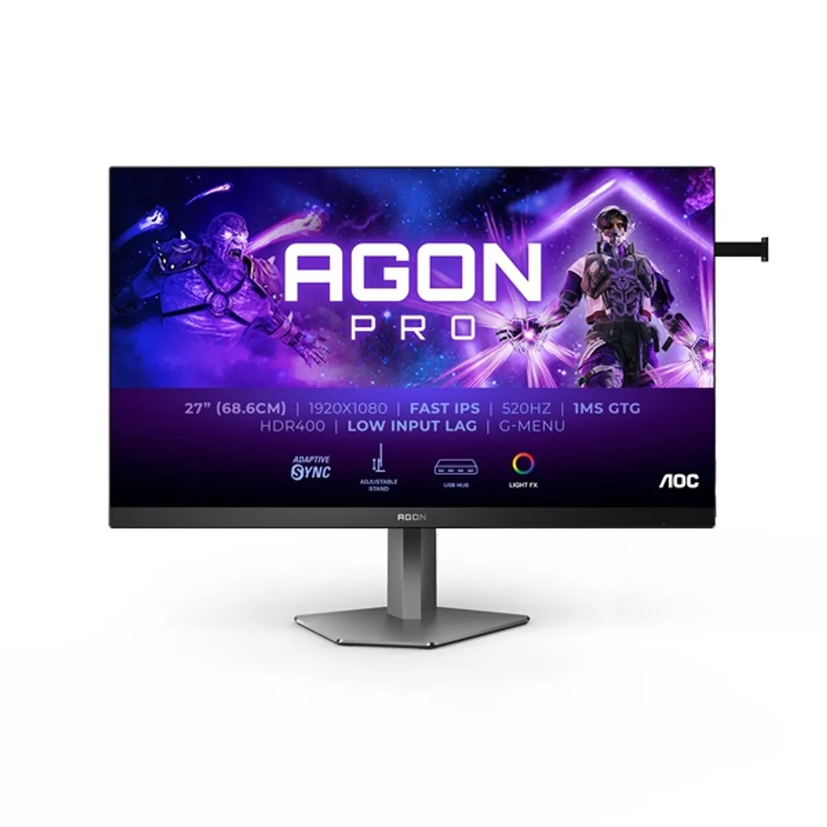 AOC AG276FK G2 27" FullHD 1920x1080 0.5ms 520Hz LED 2xHDMI 2xDP USB3.2 Gen1 VESA magasságállítás #1