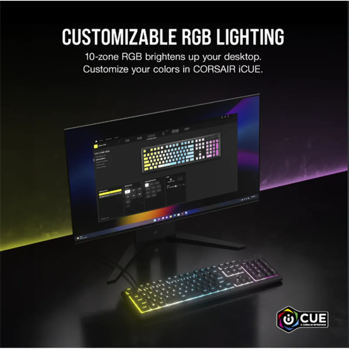 CORSAIR CH-9226C65-NA K55 CORE RGB membrán 6 makrógomb cseppálló média-vezérlő #5