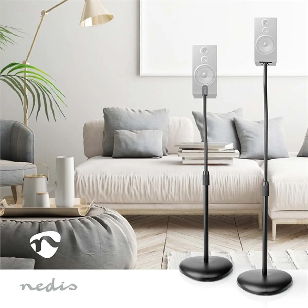 NEDIS SPMT2750BK fekete falra szerelhető televízió- és monitor konzol #4