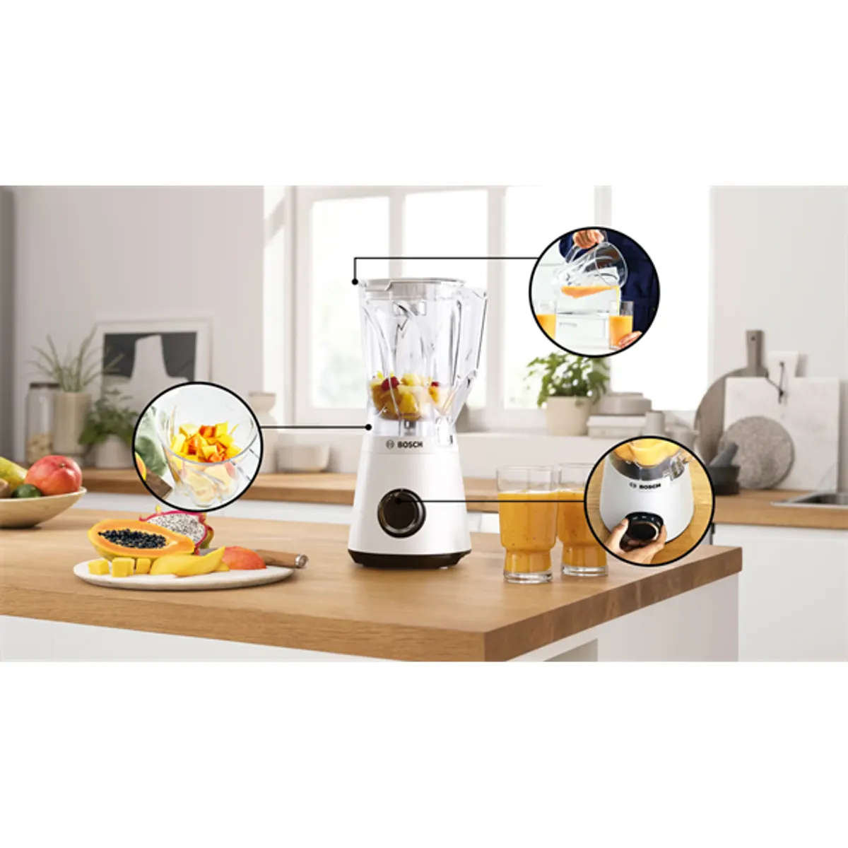 BOSCH MMB6141W VitaPower Serie4 turmixgép 1200 W 2 fokozat 2 l #2