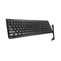 SILVERLINE MM-KB818 billentyűzet USB fekete vezetékes multimédiás