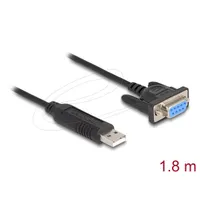 Delock 67382 USB-A és RS-232 közötti átalakító kábel 1,8 m fekete