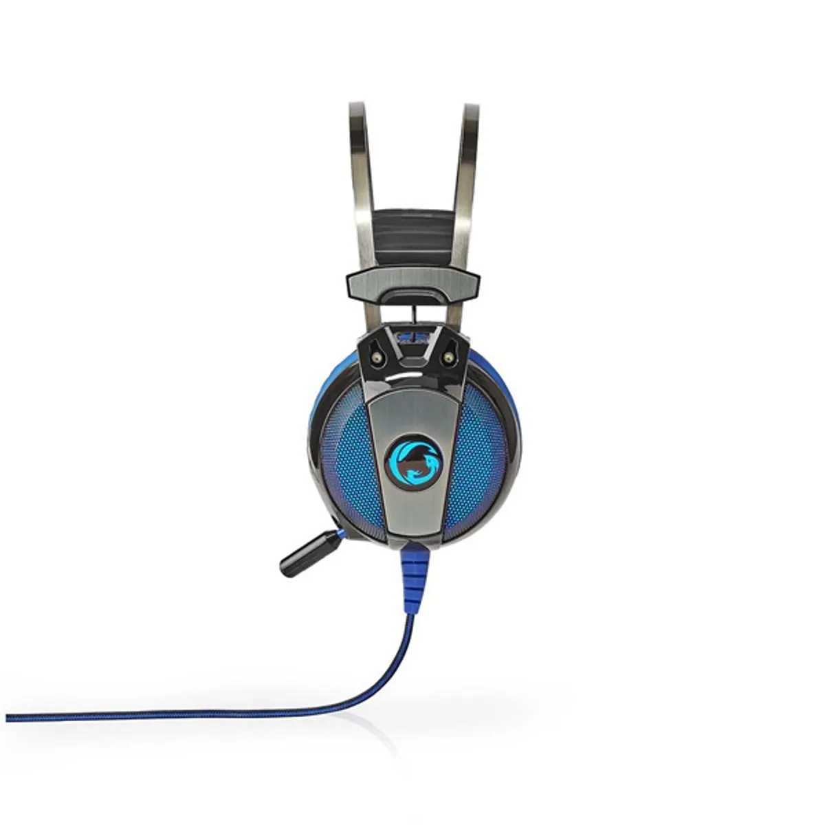 NEDIS GHST500BK Gaming fülhallgató térhatású USB 2,1 m hajlítható mikrofon fekete-kék #3