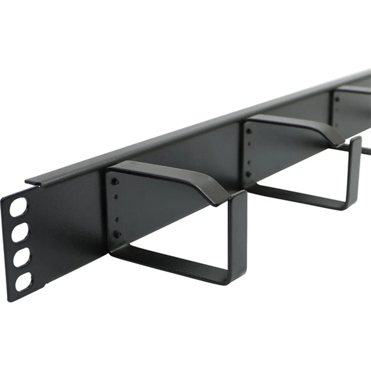 EXCEL 100-582 Gyűrűs panel 1U fekete 4 fém gyűrűvel #2