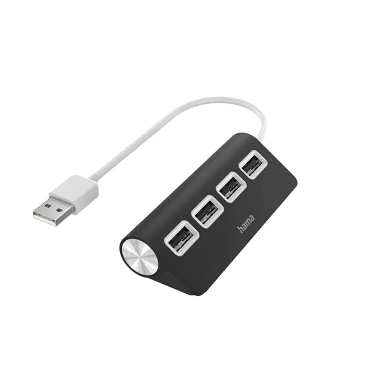 HAMA 00200119 USB 2.0 hub 4-port integrált kábel fekete #1
