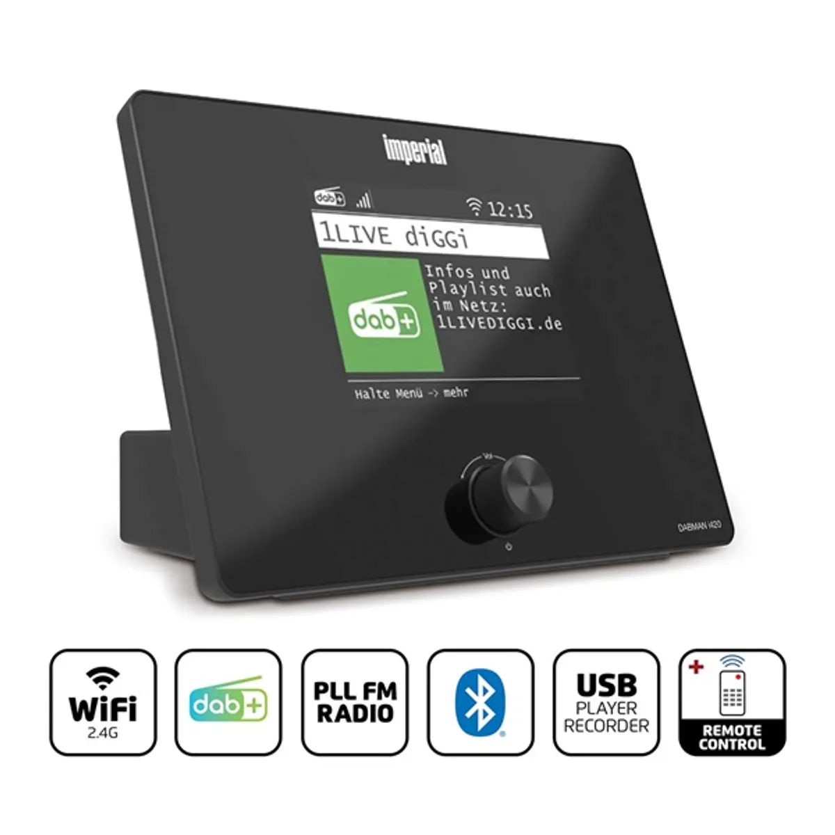 Imperial DABMANI420BK DABMAN I420 BK Bluetooth USB távirányító #1
