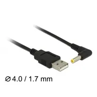 Delock 85544 USB-A to DC tápkábel 4,0 x 1,7 mm 90° 1,5 m fekete