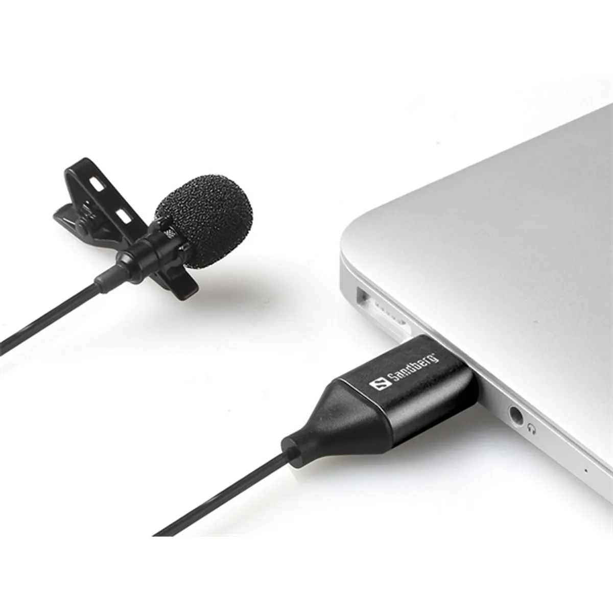 SANDBERG 126-40 streamer clip mikrofon omnidirekciós, 3 m kábel, 50 Hz-18 kHz, -38 dB +/-3 dB, SNR 84 dB, usb-táp 5V, Windows Mac kompatibilis #2