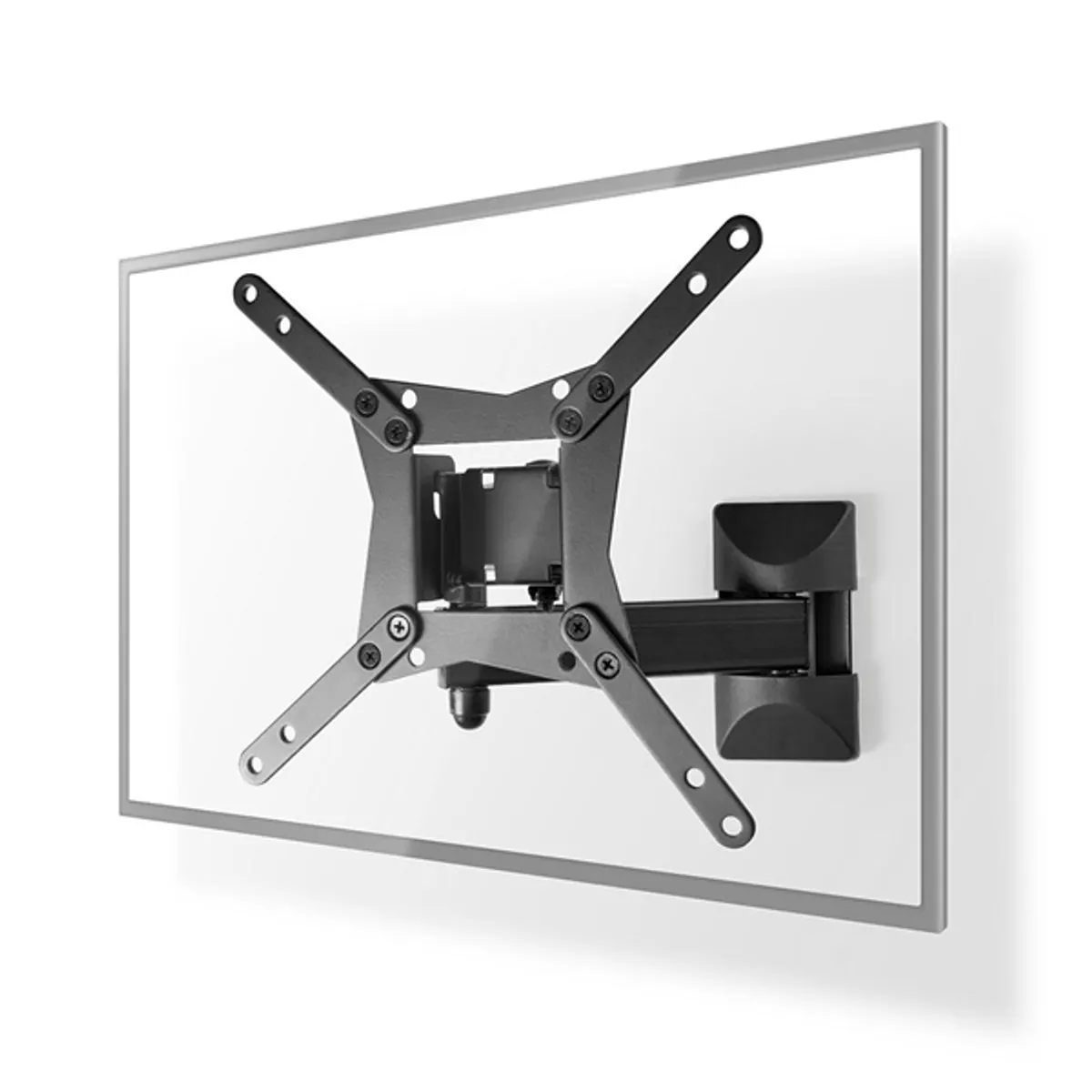 NEDIS TVWM31BK dönthető fali TV-tartó 10-32" VESA 75x75 100x100 200x100 200x200 0-15 fok 0-180 fok faltávolság 68-370 mm 1 monitor 30 kg 3 forgáspont #1