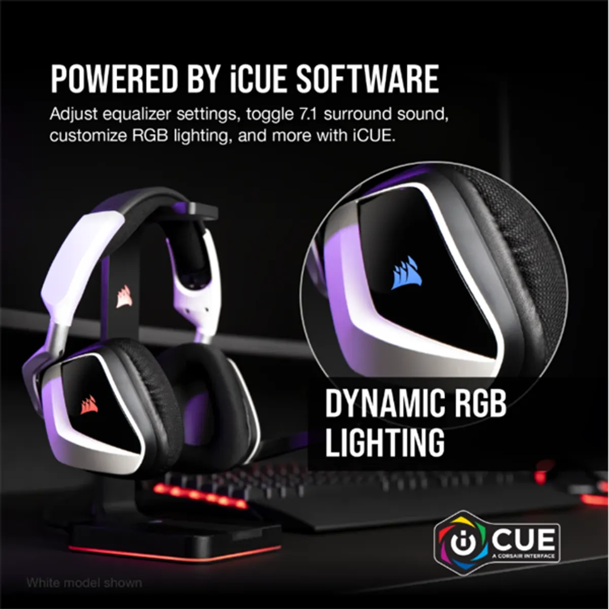 CORSAIR CA-9011201-EU Void Elite Wireless Surround fekete mikrofon igen RGB 7.1 #7