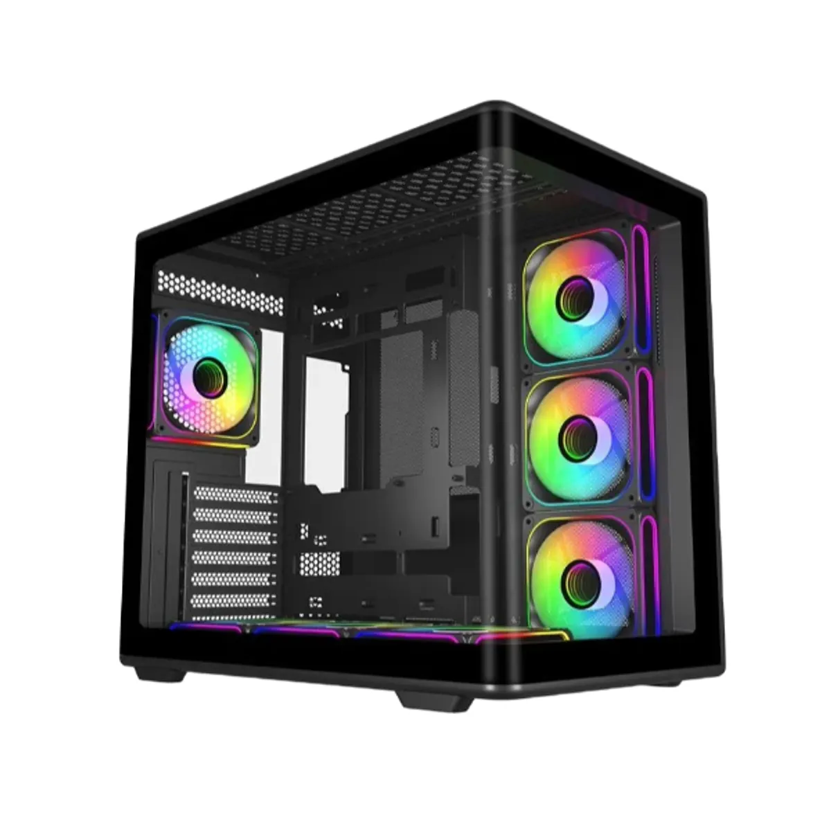 Cooler Master E600-KGNN-S02 E600 Nincs táp Fekete Alsó: 3x 120mm ARGB visszafordított Hátul: 1x 120mm ARGB Oldalsó rögzítés: 3x 120mm ARGB visszafordított #1