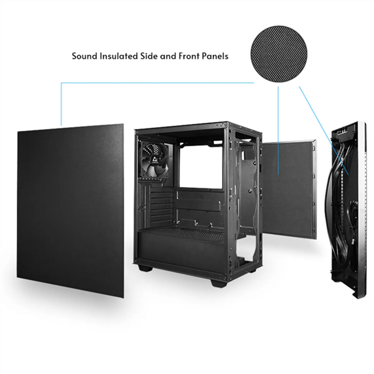 CHIEFTEC AS-01B-OP elox fekete 0.5mm SPCC ATX mATX ITX 7 bővítőhely #2