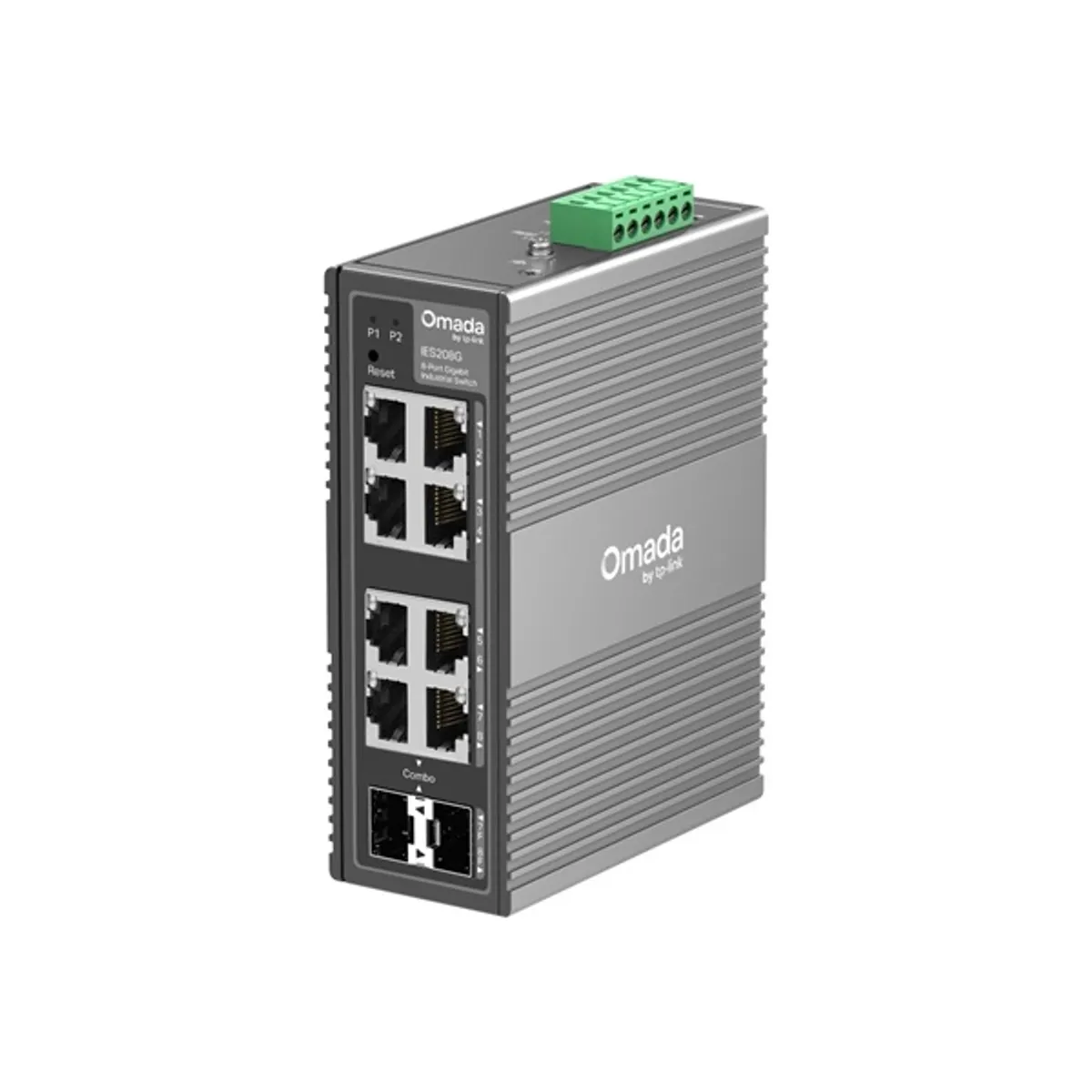 TP-LINK IES208G Omada Ipari könnyen kezelhető kapcsoló 6x Gigabit RJ45 2x Kombó RJ45 SFP DC 9.6-60V #1