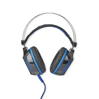 NEDIS GHST500BK Gaming fülhallgató térhatású USB 2,1 m hajlítható mikrofon fekete-kék #4