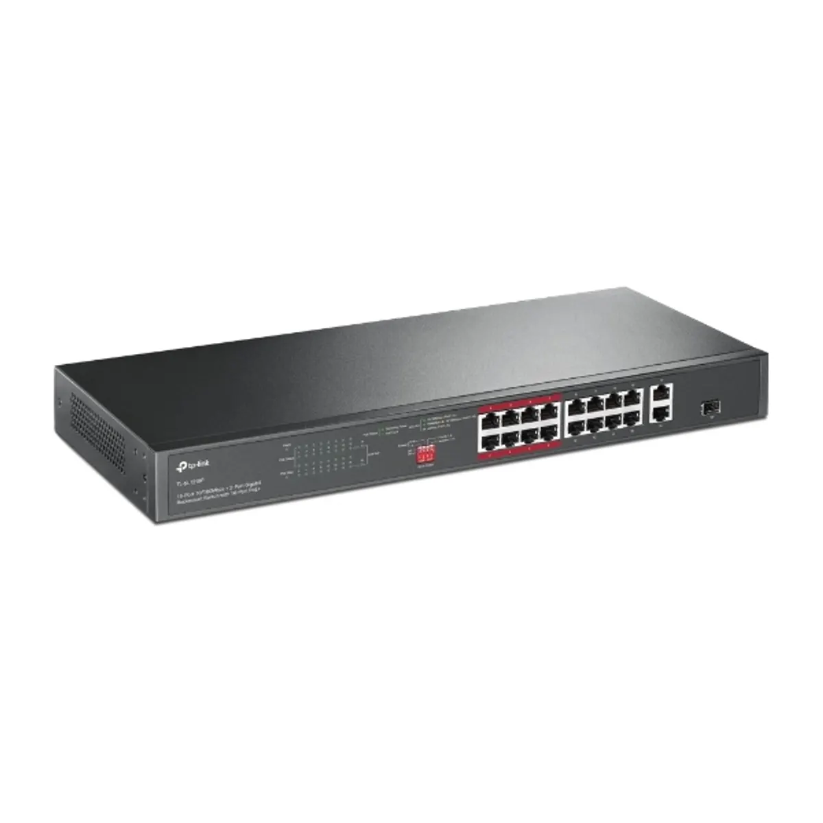 TP-LINK TL-SL1218P TL-SL1218P 18-portos 16 PoE port 2 GbE port 1 Combo SFP nem menedzselt keretbe szerelhető PoE 150 W #1