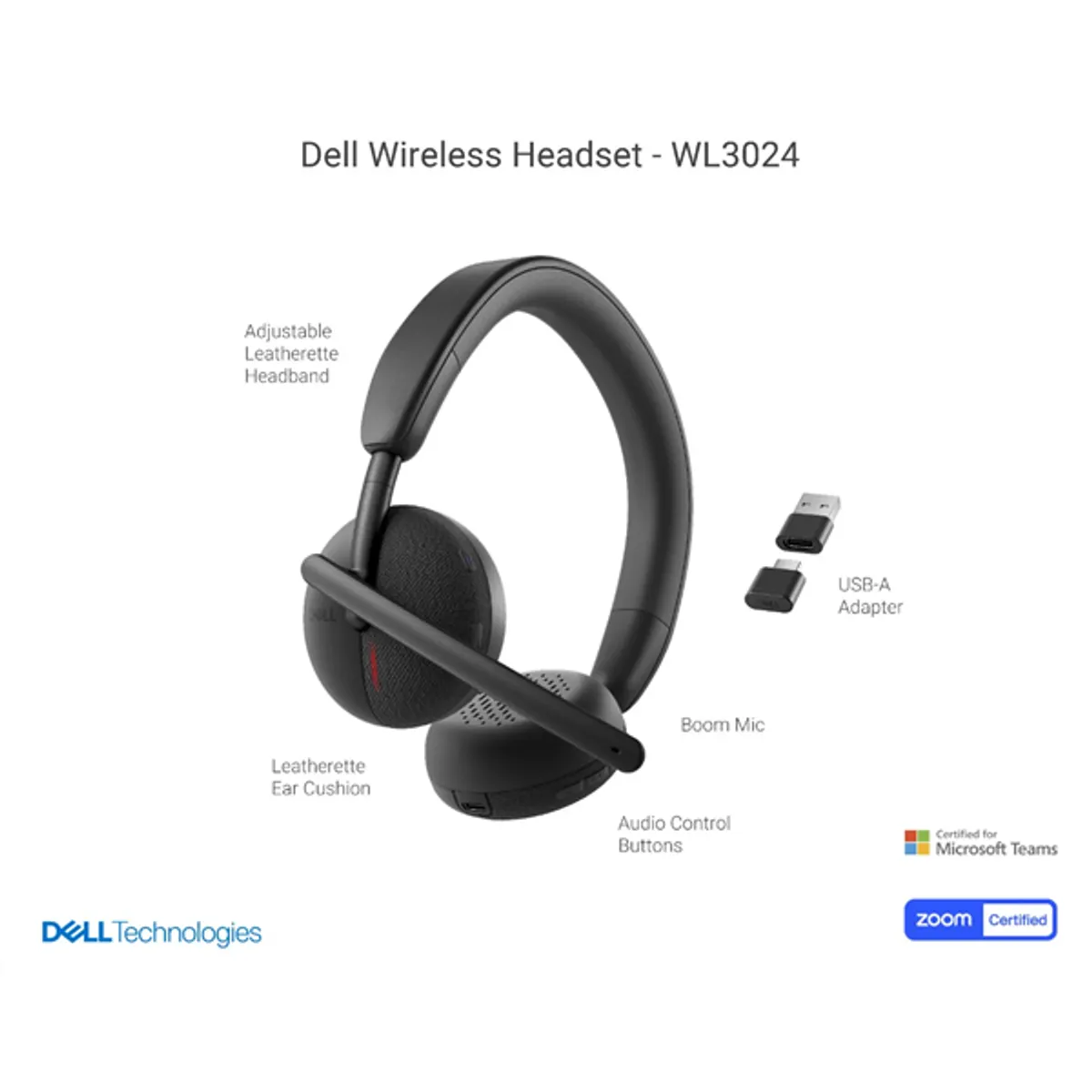 DELL SNP 520-BBDG Fejhallgató Bluetooth 5.3 Mikrofon igen Stereo Vezeték nélküli Fekete iOS és Android #2