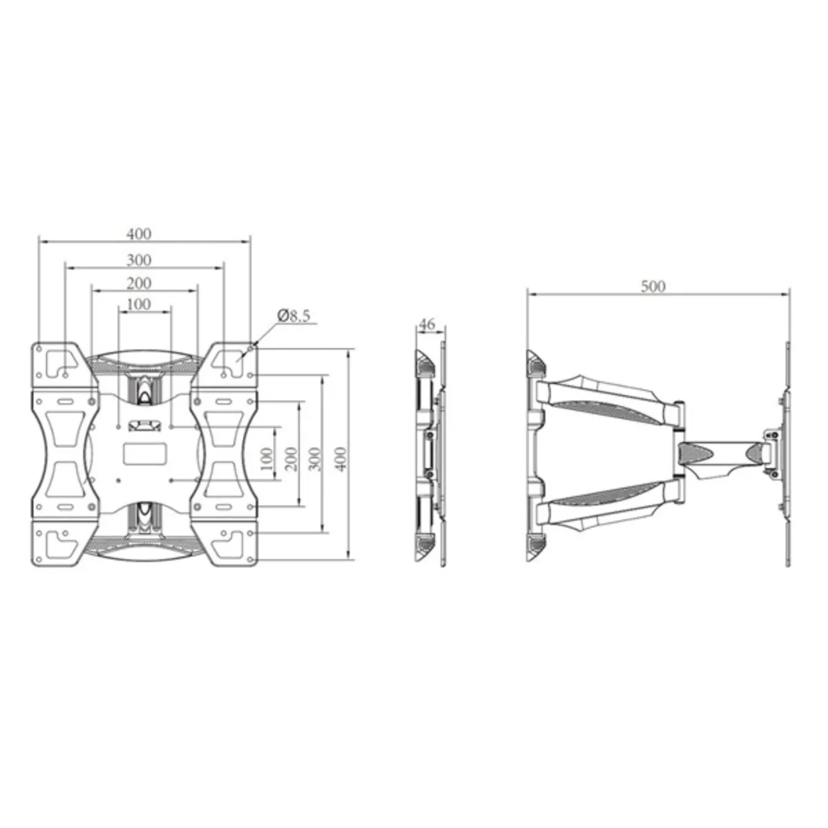 Multibrackets 7350073731725 falitartó 400x400mm VESA #6