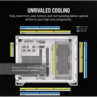 CORSAIR CC-9011264-WW 2500D Airflow dupla kamrás Micro-ATX fehér edzett üveg #5