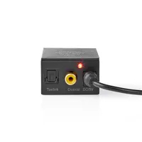 Nedis ACON2510BK digitális audiokonverter TosLink bemenet RCA digitális bemenet 3,5 mm kimenet 2x RCA kimenet integrált erősítő 24 bit 96 kHz #9