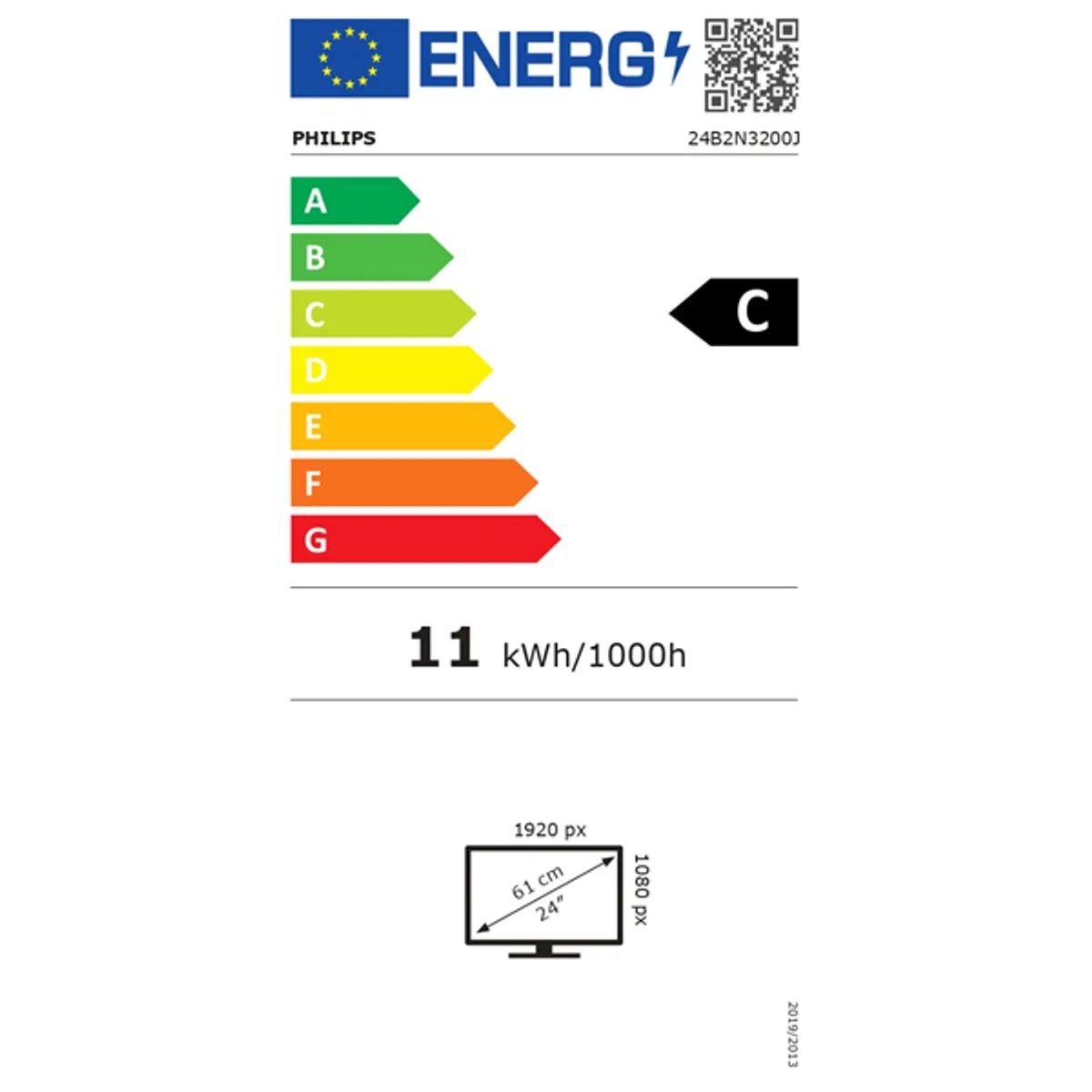 PHI MON 24B2N3200J/00 monitor 24" IPS 1920x1080 16:9 75 Hz 4 ms 1500:1 HDMI Display Port Hangszóró Van 300 lumen #8