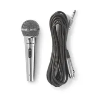 Nedis MPWD45GY dinamikus mikrofon XLR 3 tűs csatlakozás 6.35 mm 5 m frekvencia 80 Hz - 13 kHz impedancia 600 Ohm érzékenység -72 dB kardioid #6