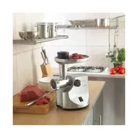 Kenwood MG510 Húsdaráló 1600 W 3 db XL lyuktárcsa kolbásztöltő feltét nagy betöltő nyílás 2 funkciós fém tálca #3